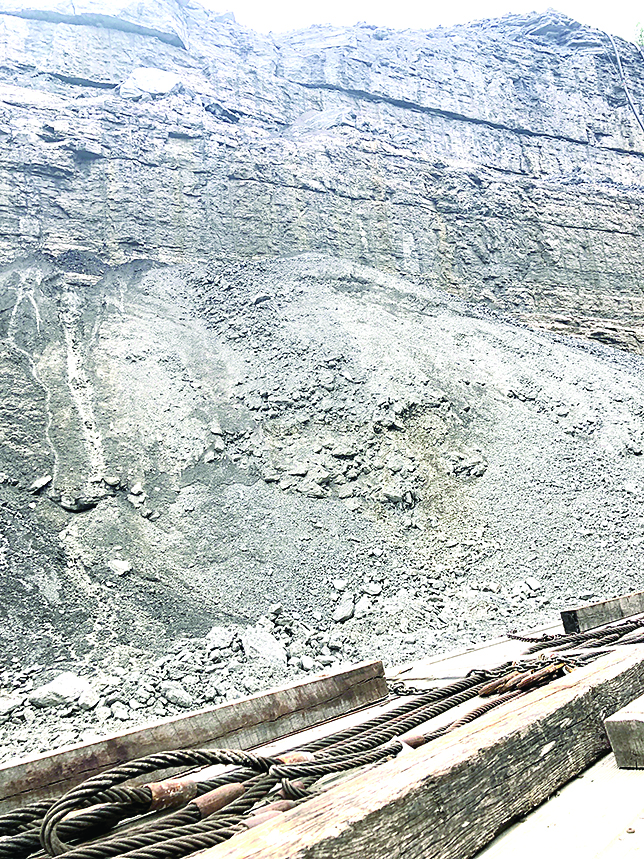 The lowest spot is in the rock quarry located on Hwy 177 in Butler