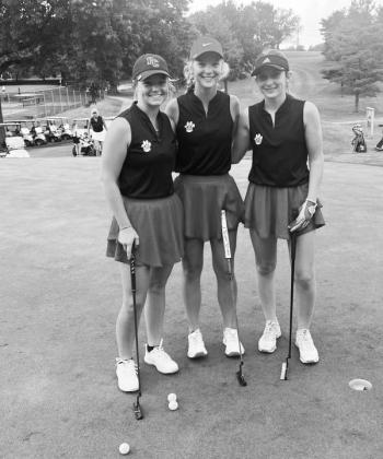 Ladycats trio of Reese Barlow, Katie Wright, and Taylor Bruener have represented the program well in the early part of the season. Photo provided by Maria Bruener.