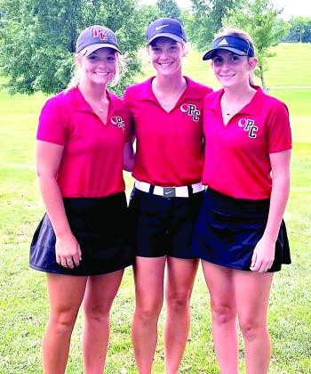 PHS Women’s Golf team Reese Barlow, Katie Wright, and Taylor Bruener have been a force to be reckoned with all season and are, as of press time, competing at State.