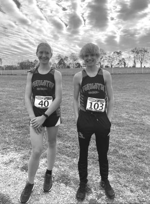 Kara Bishop and Klaber Wolfe will represent the cross country team at the state meet on Saturday, October 28th. Photo provided by Natalie Wolfe.