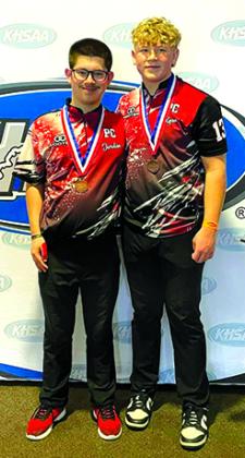 Jordan Ewers, left, and Kyan Brewer pose with their medals. Photos courtesy of Rhonda Hutchinson.