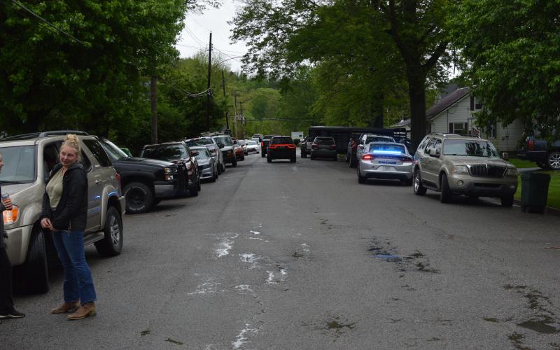 Pendleton Street was packed with cars and activities.