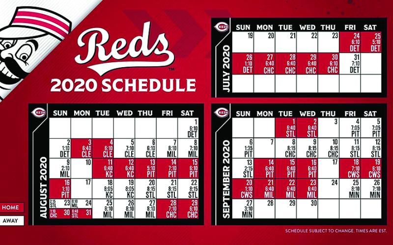 Reds 2020 60-game schedule