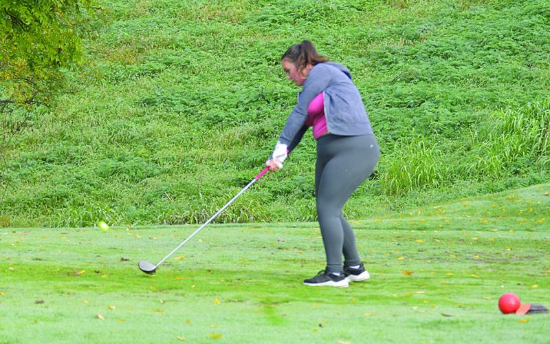 Stormy Ward with her opening drive