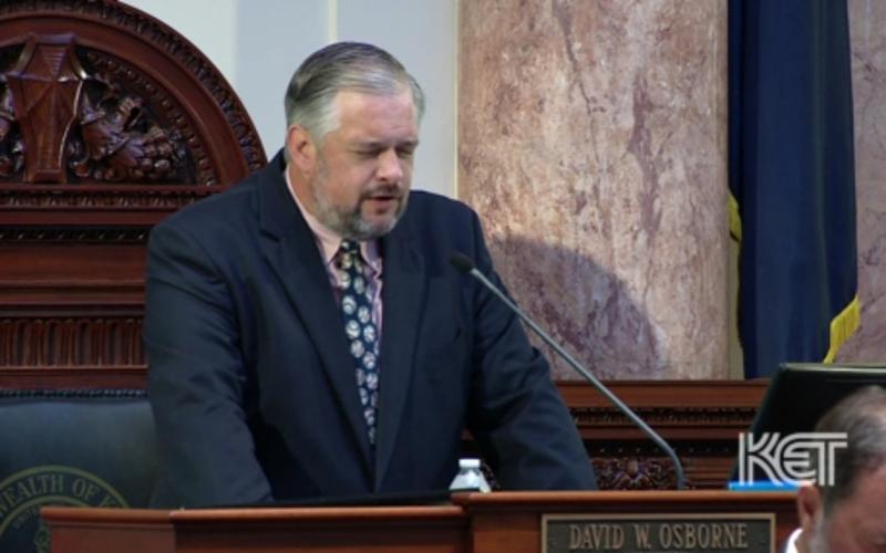 Pastor Steve Weaver prayed the invocation on the first day of the 2021 General Assembly Session in the Kentucky House of Representatives on Tuesday. (KET Screen Capture)