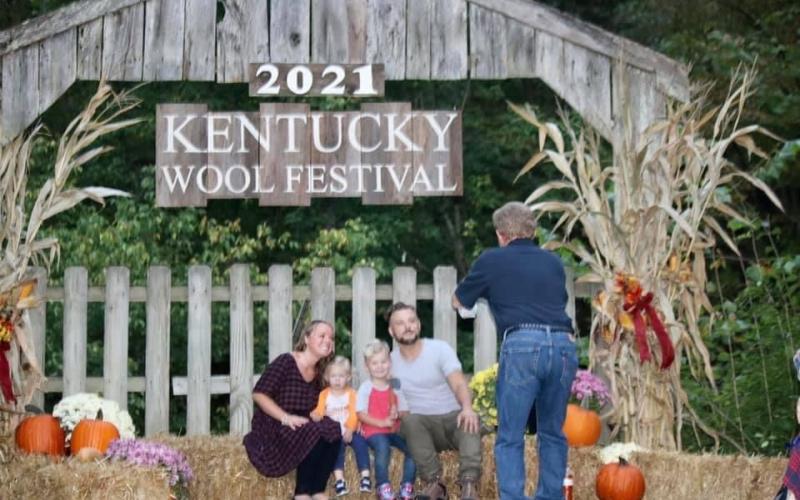 A popular spot for photos. Someone even asked, "If you don't take a picture here, did you really go to Wool Fest?"