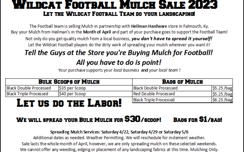 Wildcat mulch sale