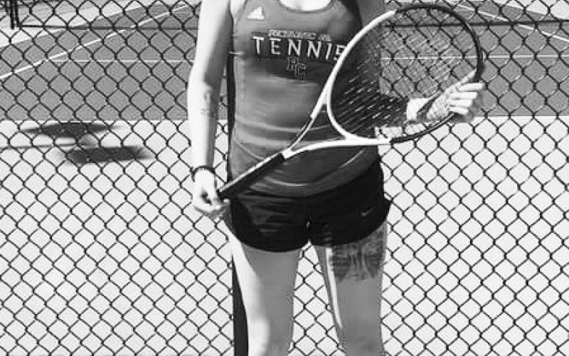 Senior Maddie Duff was victorious is singles play on March 25 at George Rogers Clark. Photo by Alexis Dunn