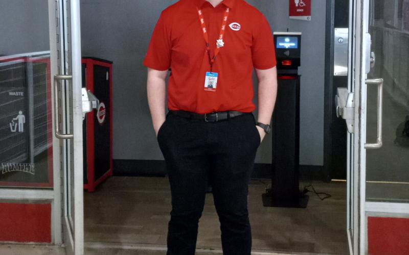 PCHS alum and current NKU student Corey Reilly is employed by the Reds and assisted in covering the Triple Play Suites located on Level 3 at GABP.