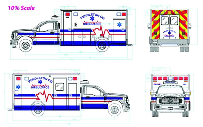 The plans for the ambulance that was provided by the R. C. Durr Foundation has  the familiar look of the newest PC Ambulance.
