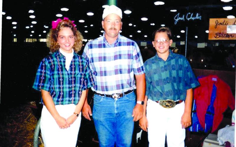 “Young Chap” with his children Jodi and Josh