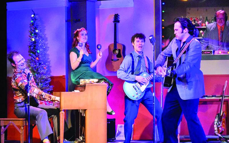 King, Ganey, Henrickson, and Roberts (Jerry Lee, Dyanne, Carl and Elvis) have fun while singing “Let’s Have a Party.” Photos courtesy of KRT.