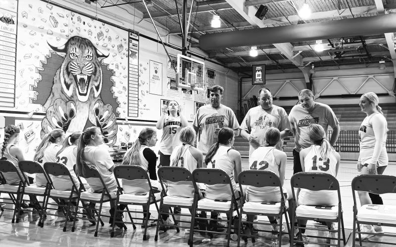 The Pendleton County Ladycats basketball team