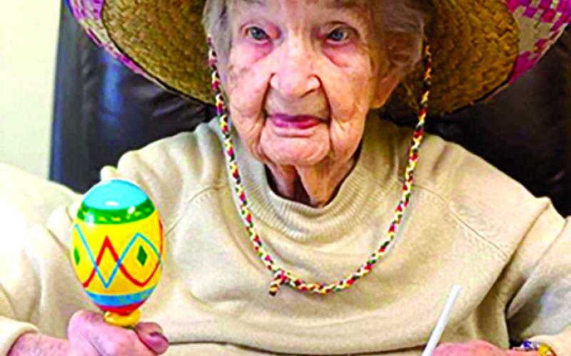 GLADYS FRAZIER, 107