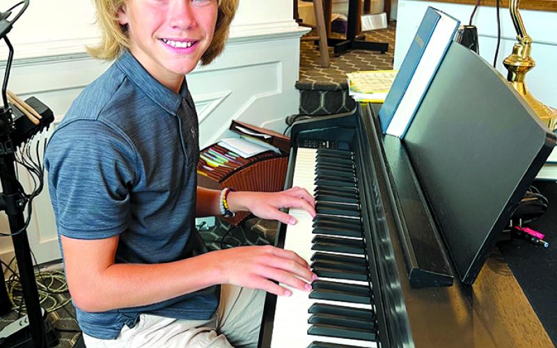 Kip Gregg loves playing piano at his church and for the middle school choir.