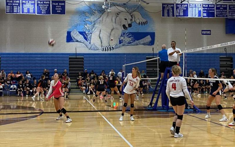 Ladycats junior Madison Verst looks to keep the ball in play. Photo provided by Lisa Mayer.