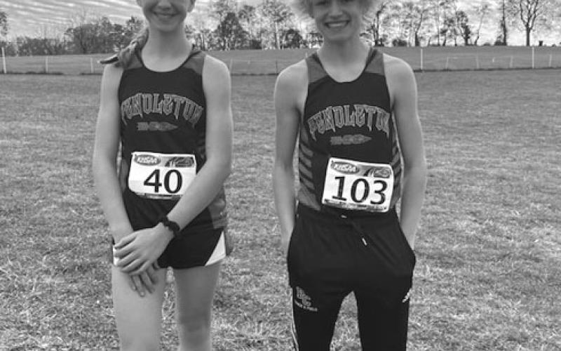 Kara Bishop and Klaber Wolfe will represent the cross country team at the state meet on Saturday, October 28th. Photo provided by Natalie Wolfe.
