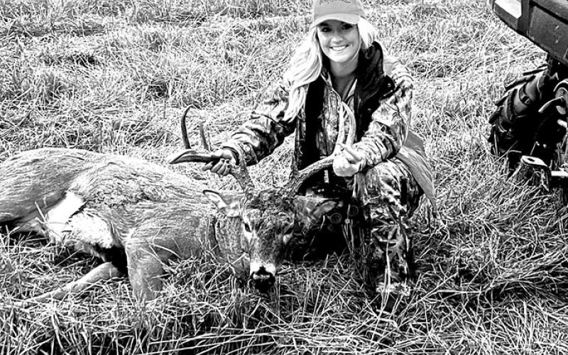 Brooklyn Browning took her first solo kill on opening day, November 11, on a family farm.