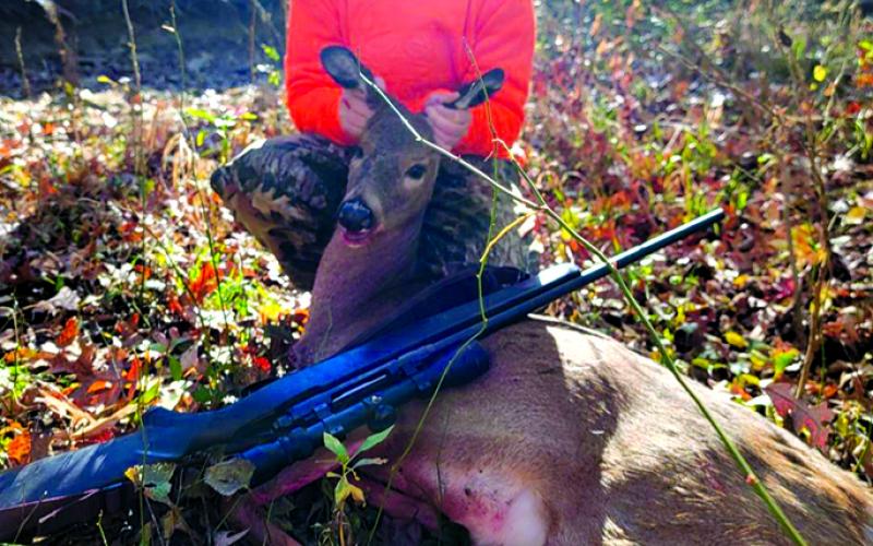 Isaac Mardis went hunting for his first time ever and came back with a deer.