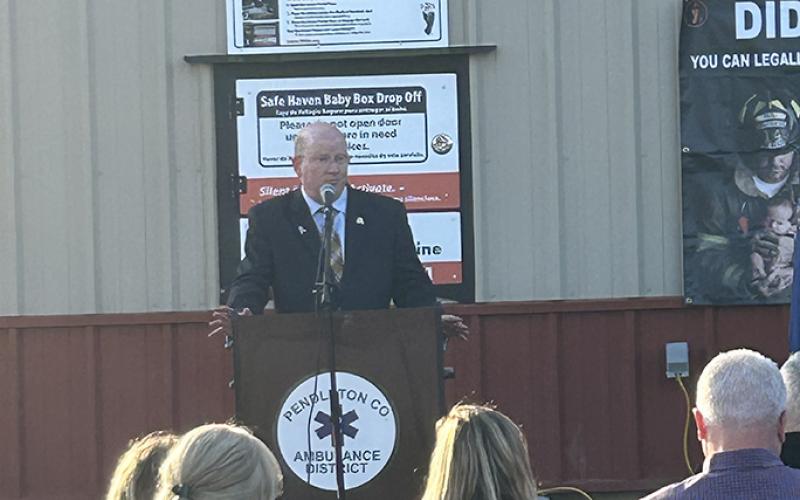 Rep. Mark Hart spoke as a representative who supported the original bill and who can now celebrate his county being one of the first rural counties to offer the service.