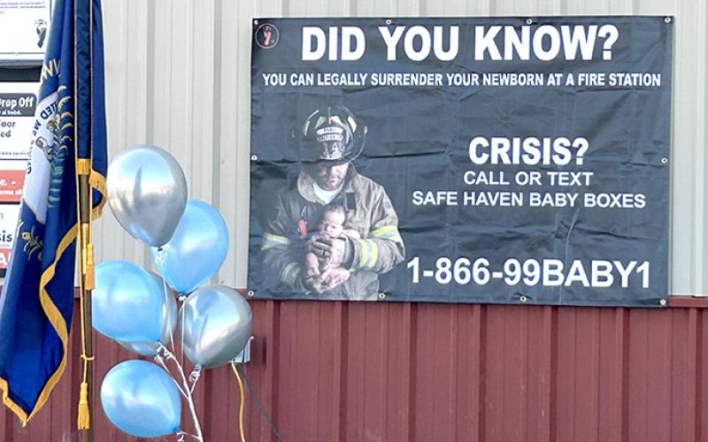 The Safe Haven Box displays this phone number for parents in crisis, allowing the parents to speak with a counselor and/or to find a safe place to drop off the baby if they prefer not to use the box. The process is safe, and no parents will be prosecuted.