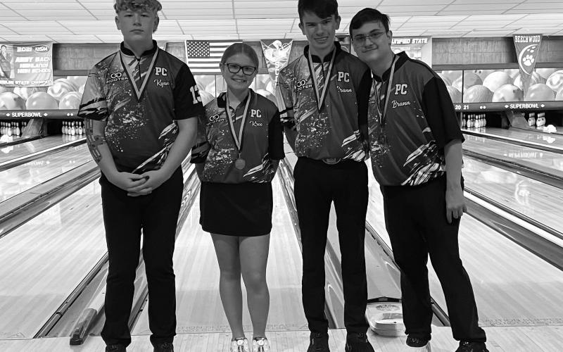 Kyan Brewer, Kree Brewer, Braden Brann, and Bradley Brann were named to the Boone County Invitational All-Tournament team. Photo by Rhonda Hutchison