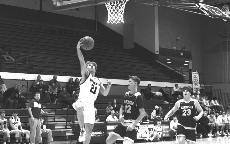 Hunter Cox led the Wildcats with 22 points in their win over Manchester on December 9th. Photo by Sam McClanahan.