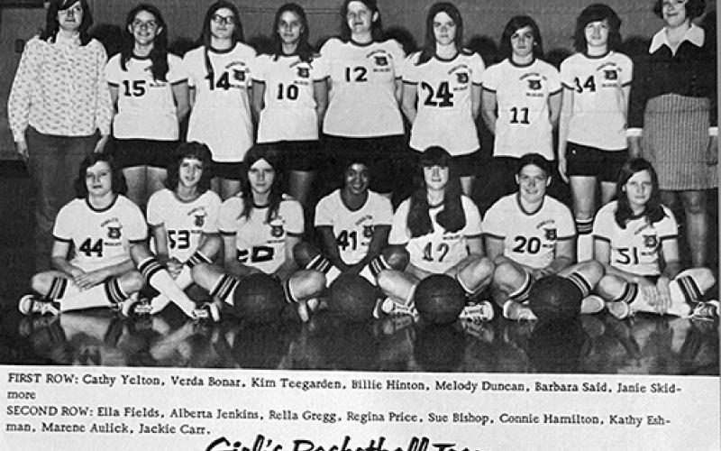1974 Team: In 1974, PCHS began developing a girls' basketball program. Although the team had a rough start, this team started a long history of girls getting to play ball.