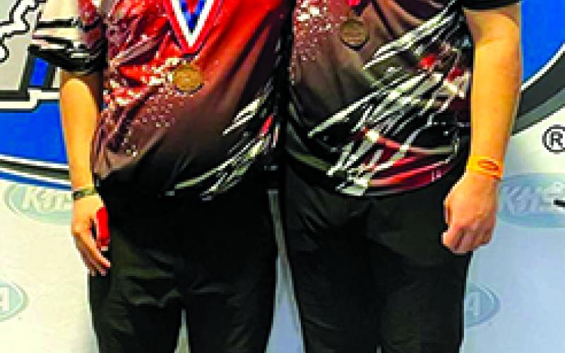 Jordan Ewers, left, and Kyan Brewer pose with their medals. Photos courtesy of Rhonda Hutchinson.