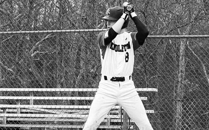 Wildcat sophomore Jacob Frisch locks into his stance at the plate looking to collect a base hit.  Photo courtesy of Laura Frisch.