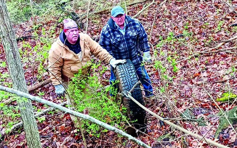 Butler Lions Club cleans up old tires