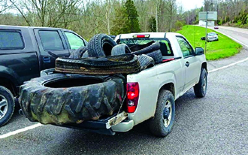 Butler Lions Club cleans up old tires