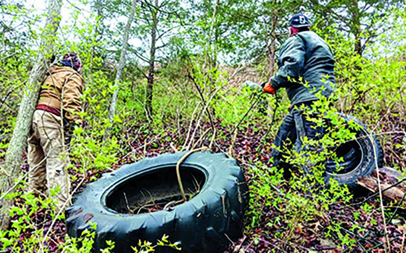 Butler Lions Club cleans up old tires