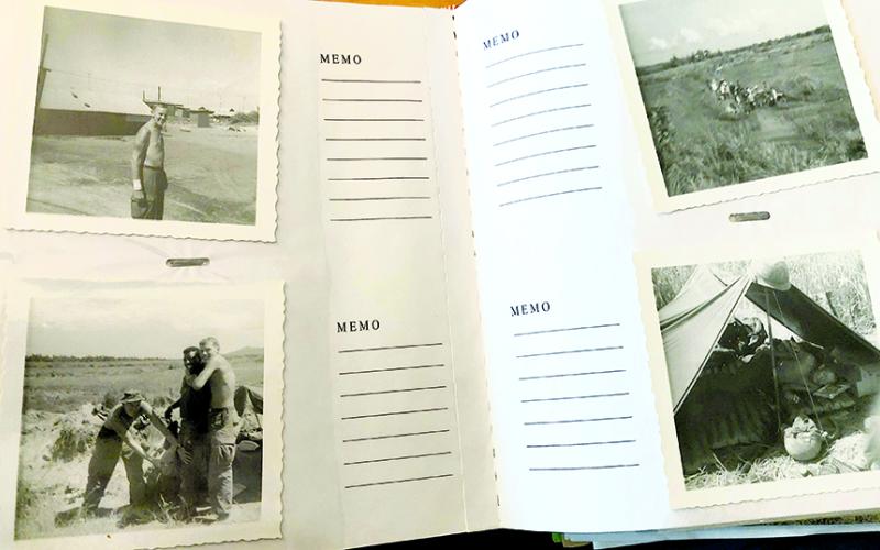 Mains keeps photos of his service time in Vietnam in an album. Photos courtesy of Roy T. Mains.