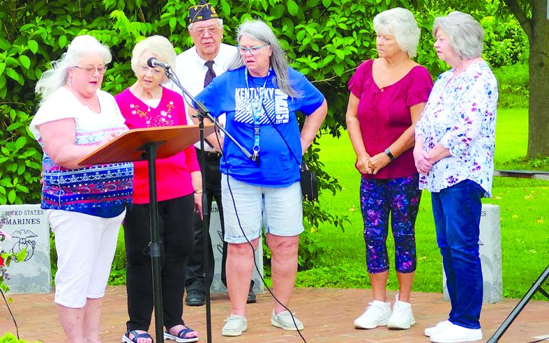 The daughters of past post commander Claude Thomas “Tommy” Florer express their gratitude, honoring their father for his many years of dedicated service to Falmouth American Legion Post 109. Florer, who died in 2020, was added to the Post’s Wall of Fame Plaque for his service to fellow veterans. He was remembered as a military veteran and caring individual who went out of his way to help others.