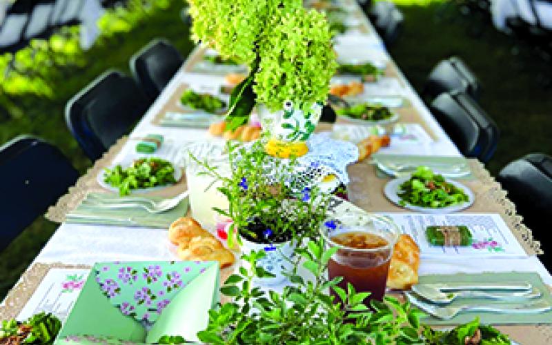 Tables are set for the Farmer's Feast