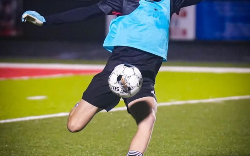 Hunter Keeton fills in for goalkeeper