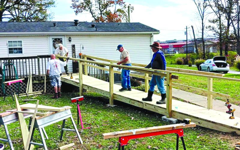 Finishing the handrails