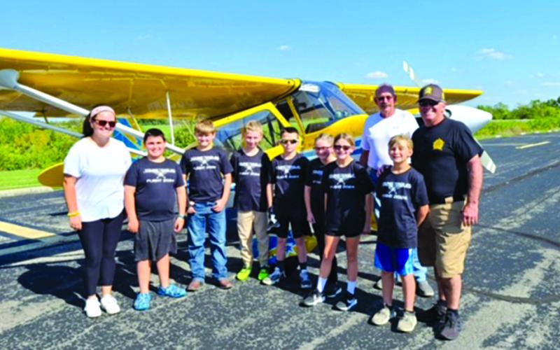 Students from Mason-Corinth Elementary School in Williamstown landed at the Gene Snyder Airport in Falmouth this month as their reward for practicing ROAR — Respect, Ownership, Achievement and Responsibility.