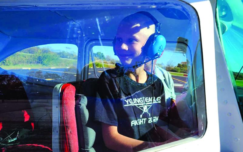 A Mason-Corinth student gets ready to soar as his reward for practicing ROAR — Respect, Ownership, Achievement and Responsibility.