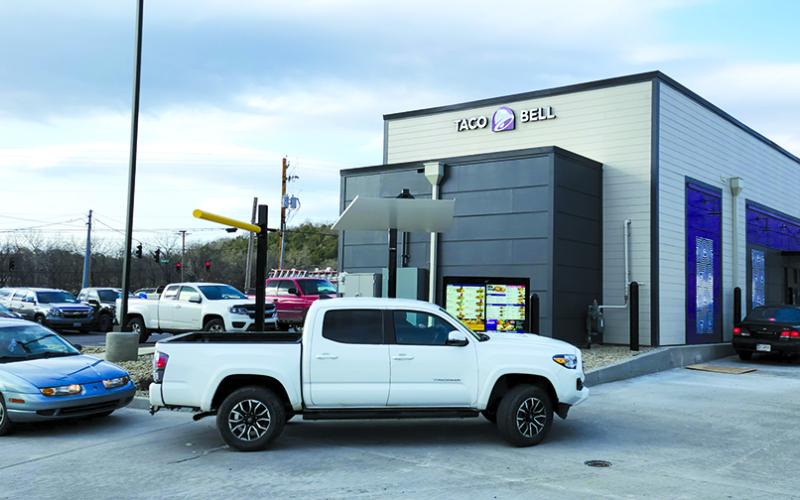 Taco Bell's first day open.