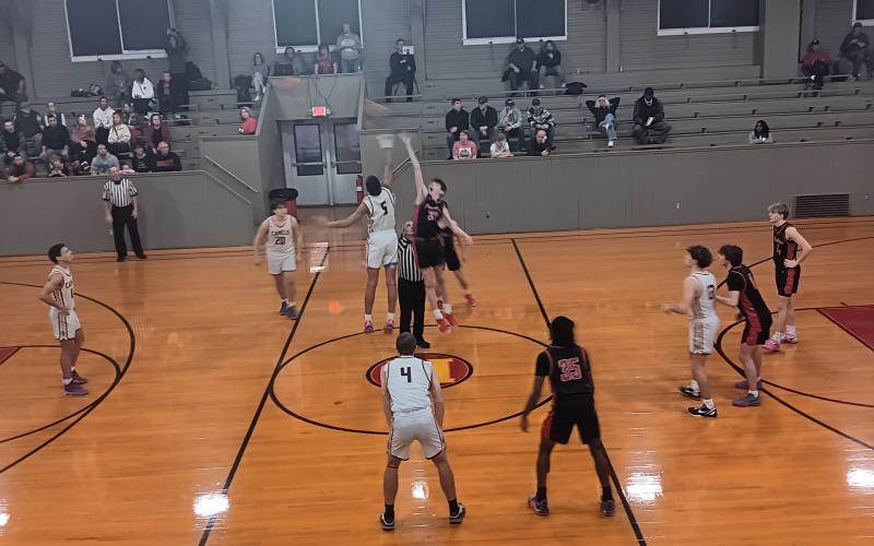 A birds eye view of the opening tip between the Wildcats and Camels. Photos by: Sam McClanahan, Layne Nelson, and Justin Reckner.