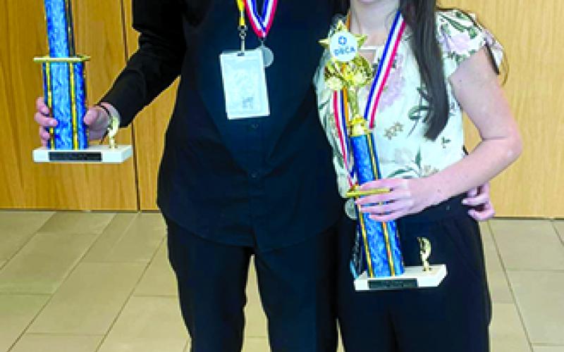 Jaren Ashcraft and Callie Seedle took second place in the Business Solutions Project category.