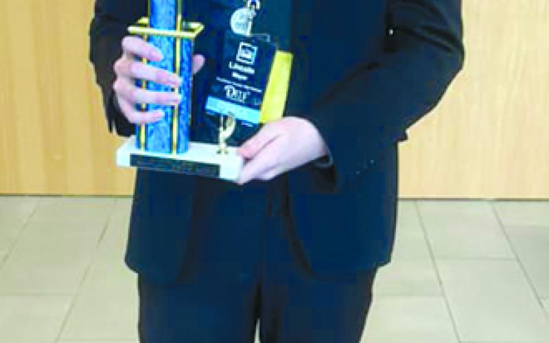 Lincoln Meyer took second place honors with his Business Services Marketing plan.
