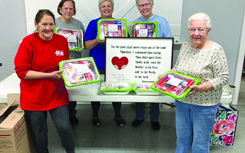 From left are Carolina Shreve, Carol Gow, Robin Kotel, Beverly Salerno and Joyce Flaugher.  Photo courtesy of Kenna Knight, Pendleton County Cooperative Extension.