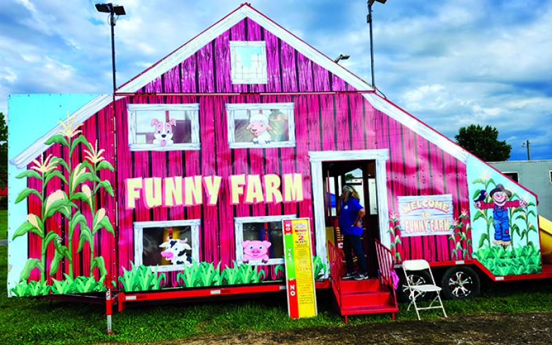 A fun house was one of the carnival attractions. Photo by Burton Cole.