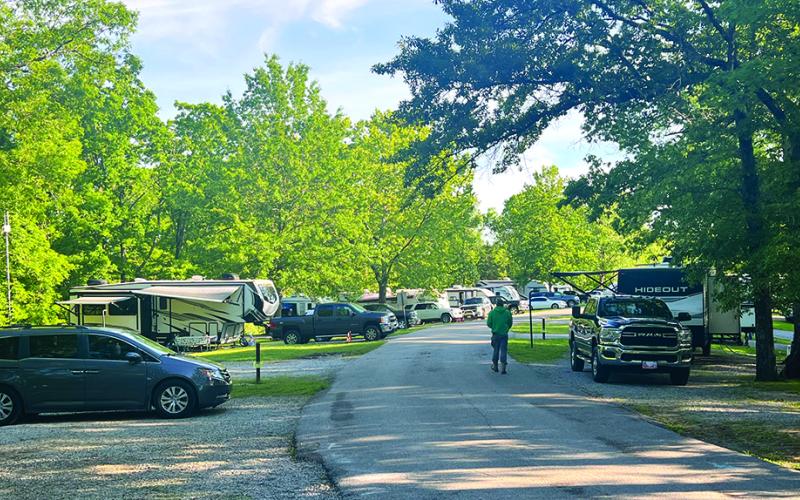 Almost all of the primitive camp sites at Kincaid were taken on Memorial Day weekend.