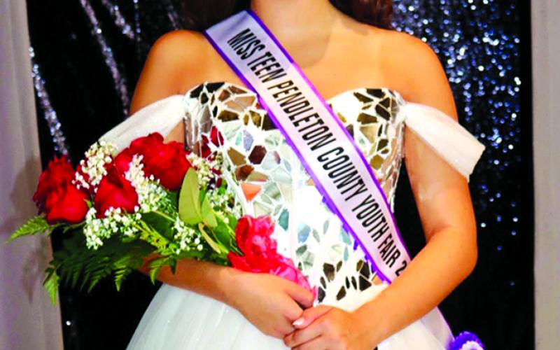 Kodie Reynolds, top, was named Miss Teen Pendleton County Youth Fair 2025.