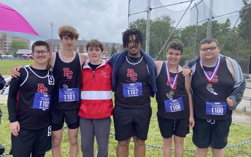 Members of the PCHS Track &amp; Field team pose during the state meet held at the University of Kentucky on May 30. Photos courtesy of Jennifer Redden.