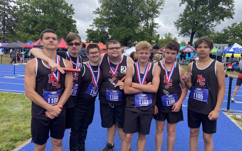 Members of the PCHS Track &amp; Field team pose during the state meet held at the University of Kentucky on May 30. Photos courtesy of Jennifer Redden.